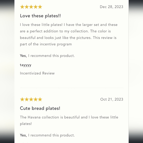 Anthropologie Old Havana Bread Plates - set of 4 - Rose/neutral - Picture 9 of 12